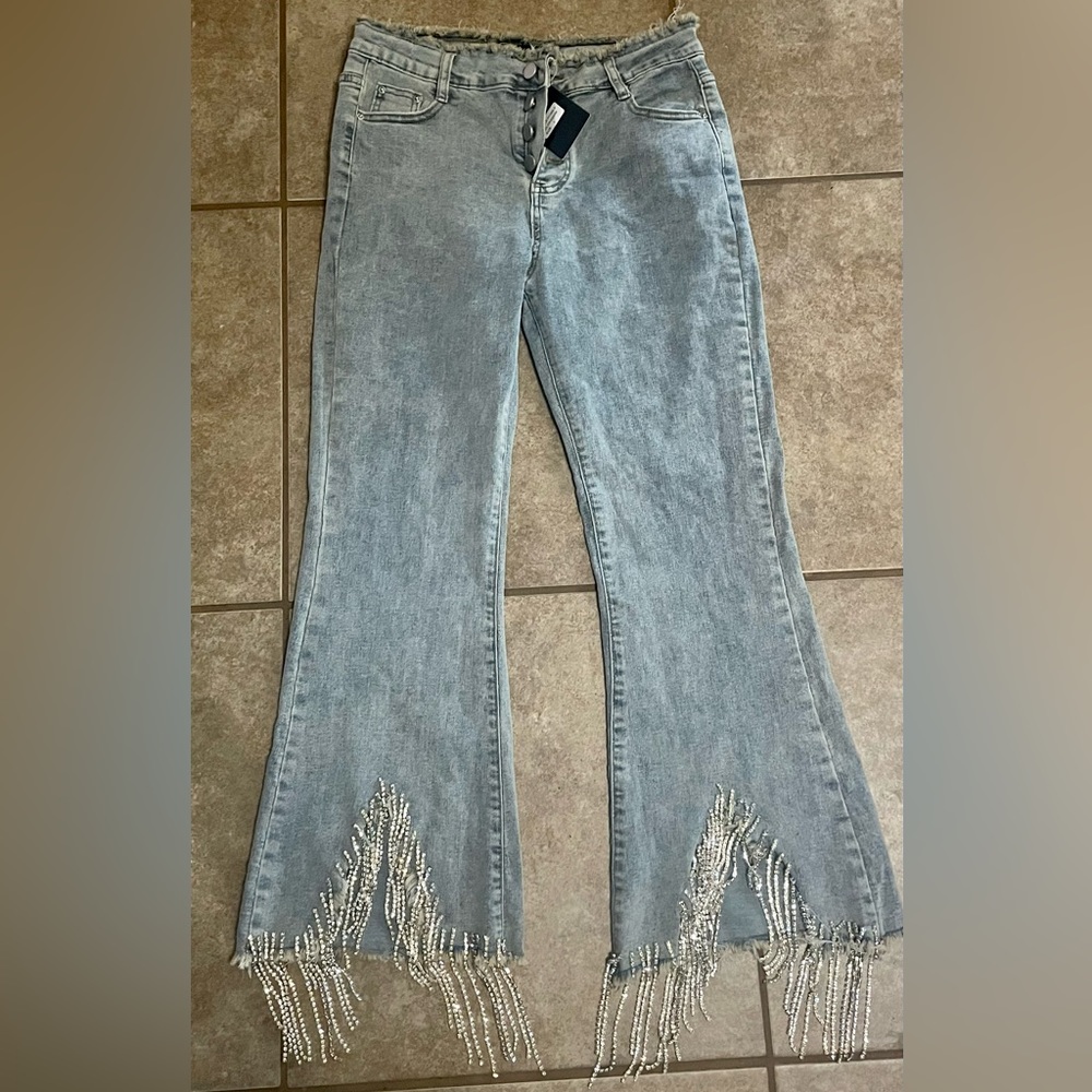 Rhinestone pants nwt